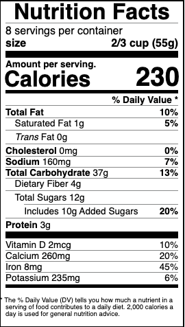 Nutrition Label